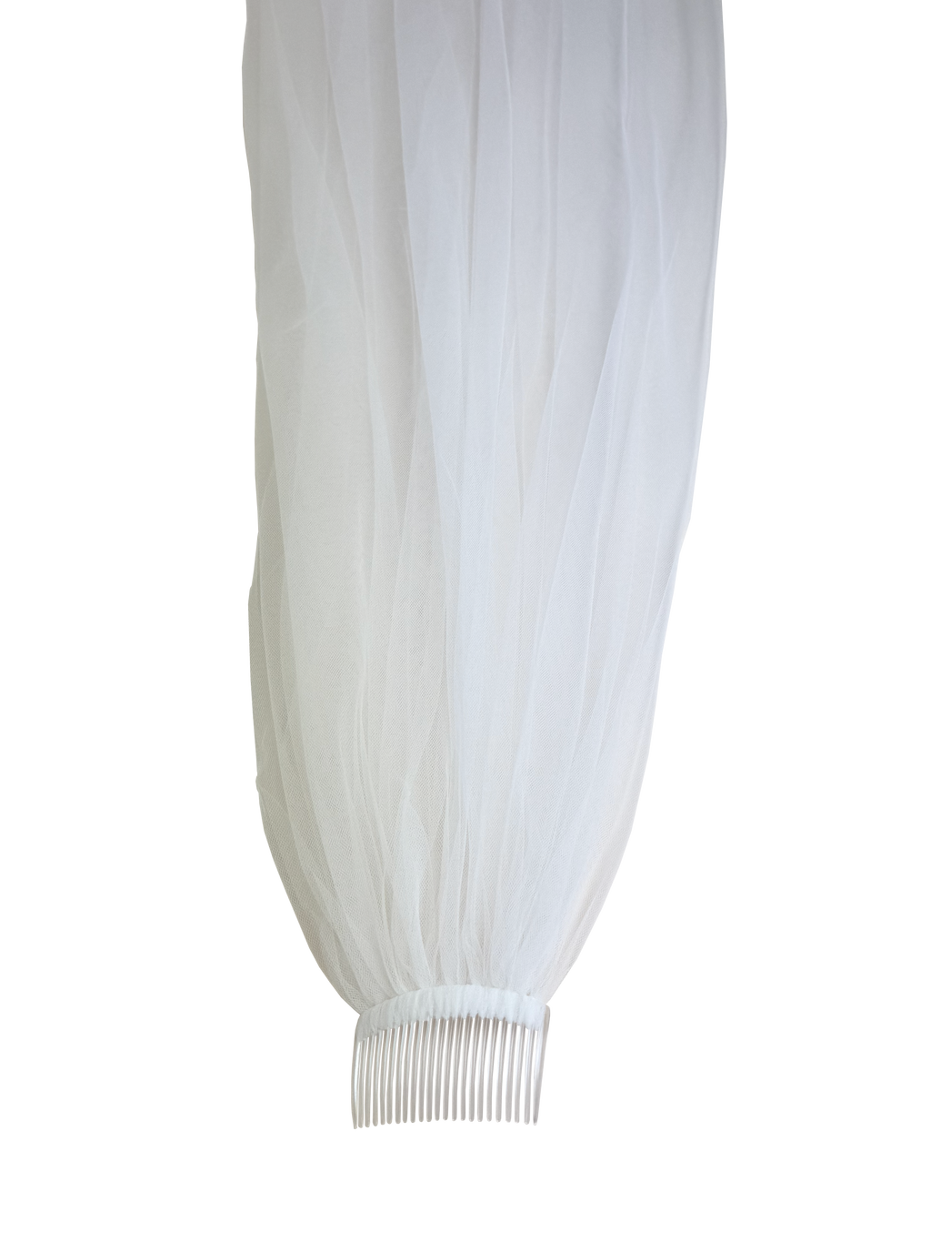 Long Veil | Floor Length Single Tiered Tulle Veil