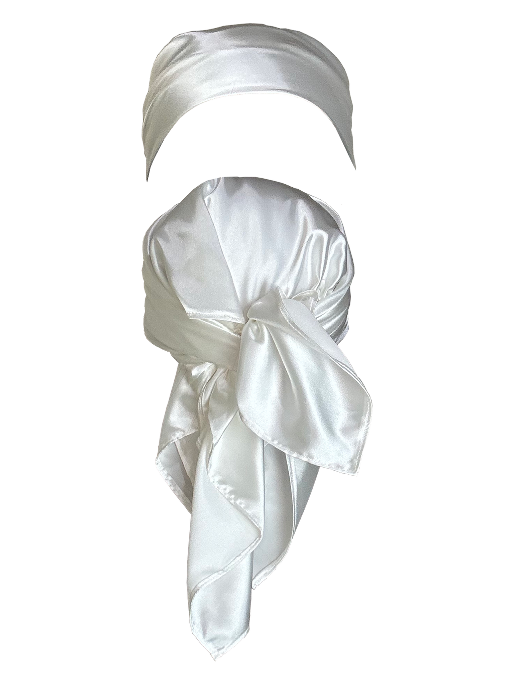 Large Headscarf | Tied Liquid Satin Headpiece