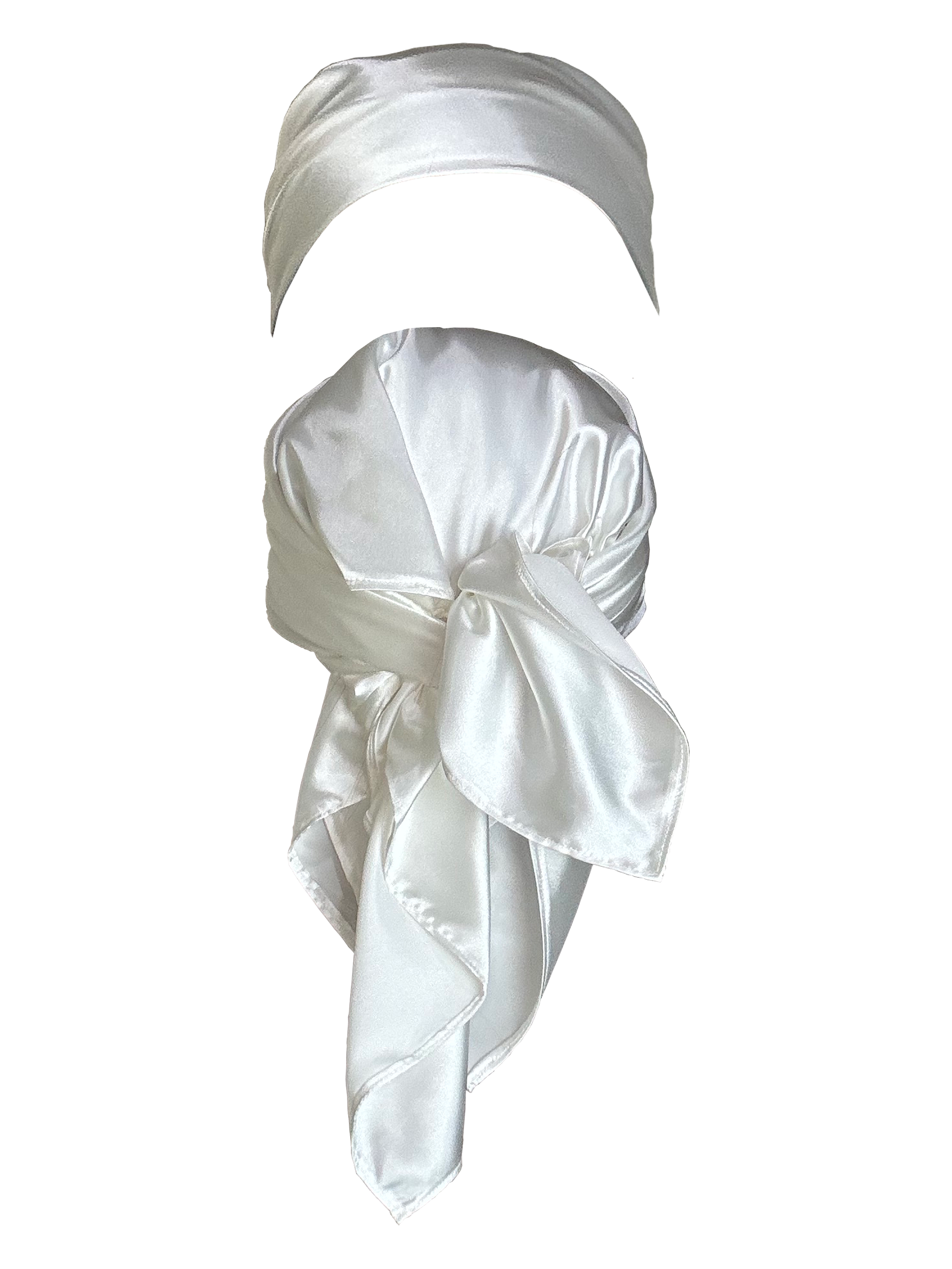 Large Headscarf | Tied Liquid Satin Headpiece