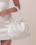 Large Bubble Bag | Duchess Satin Gathered Hand Bag