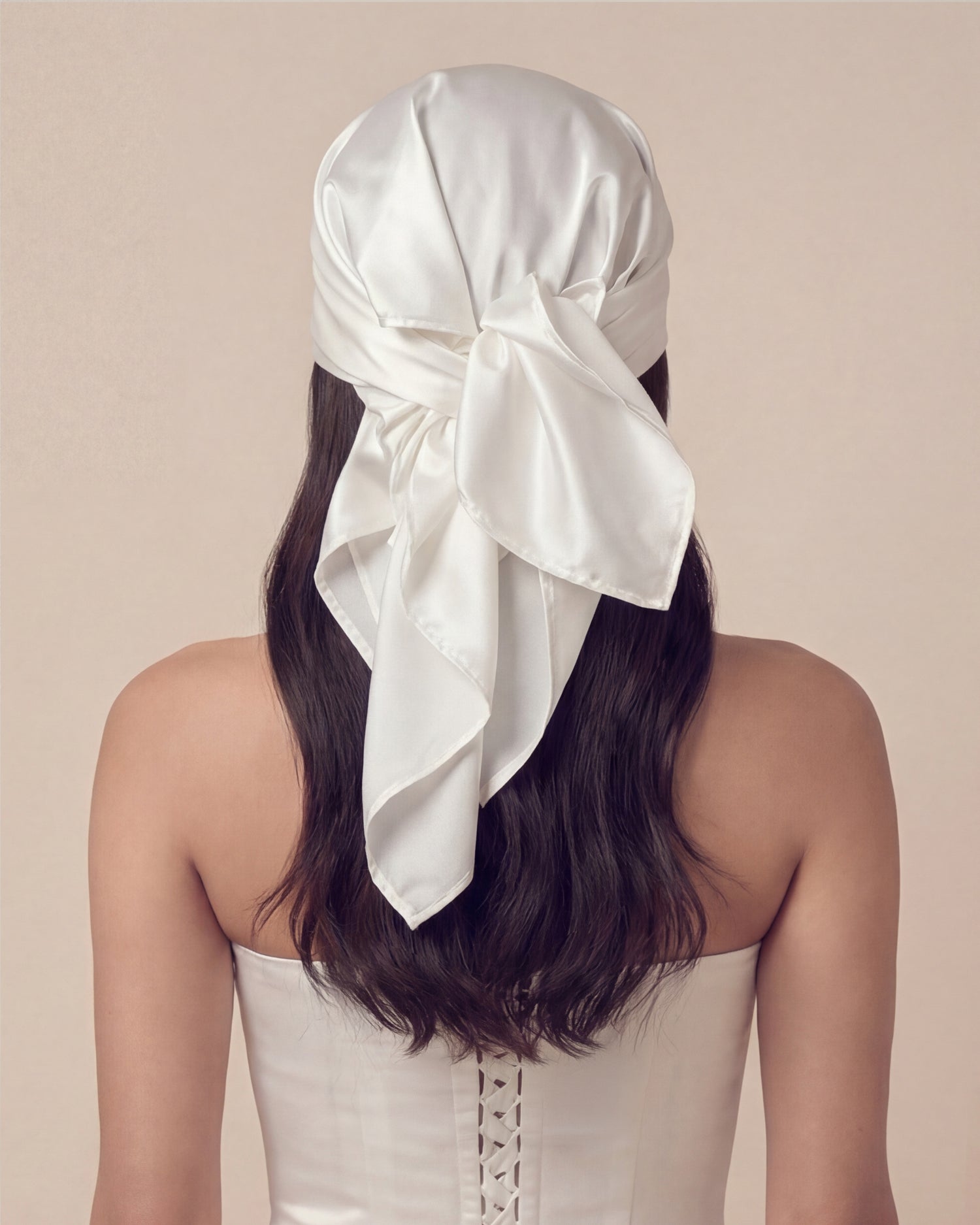 Large Headscarf | Tied Liquid Satin Headpiece