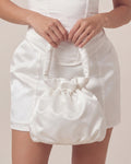 Mini Bubble Bag | Duchess Satin Gathered Hand Bag