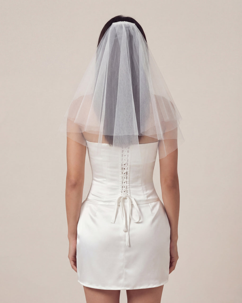 Mini Veil | Two Tiered Voluminous Tulle Veil
