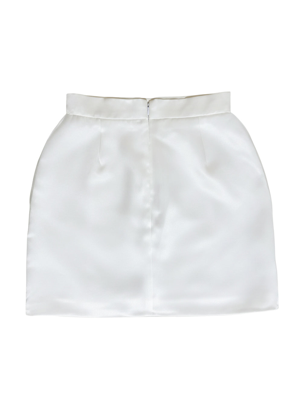 Seville Mini Skirt | Duchess Satin High Waisted Mini