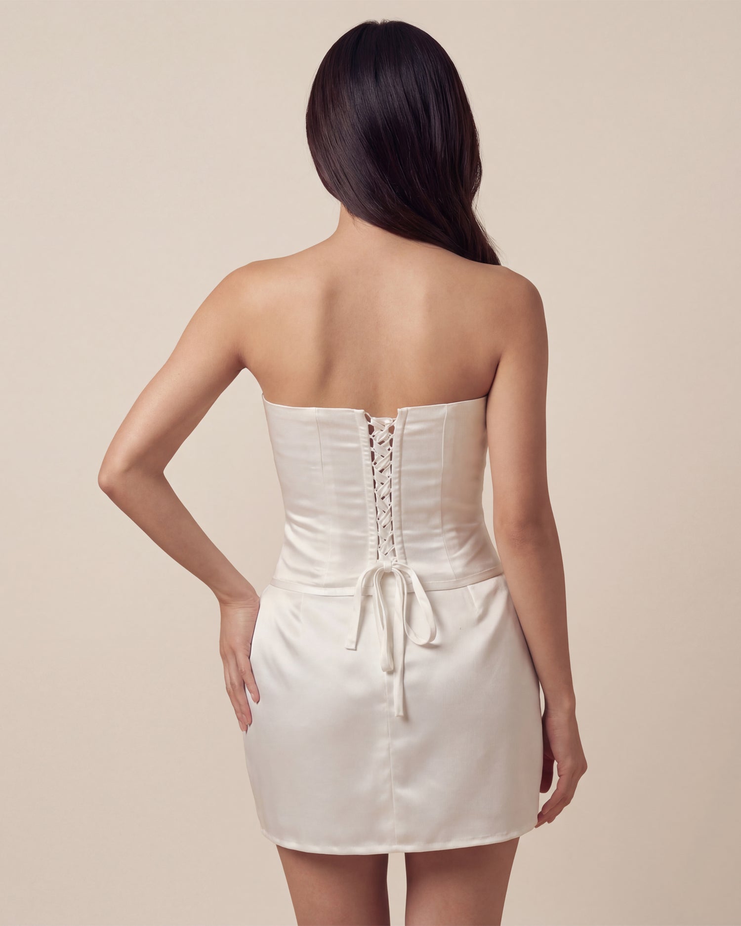 Seville Mini Skirt | Duchess Satin High Waisted Mini