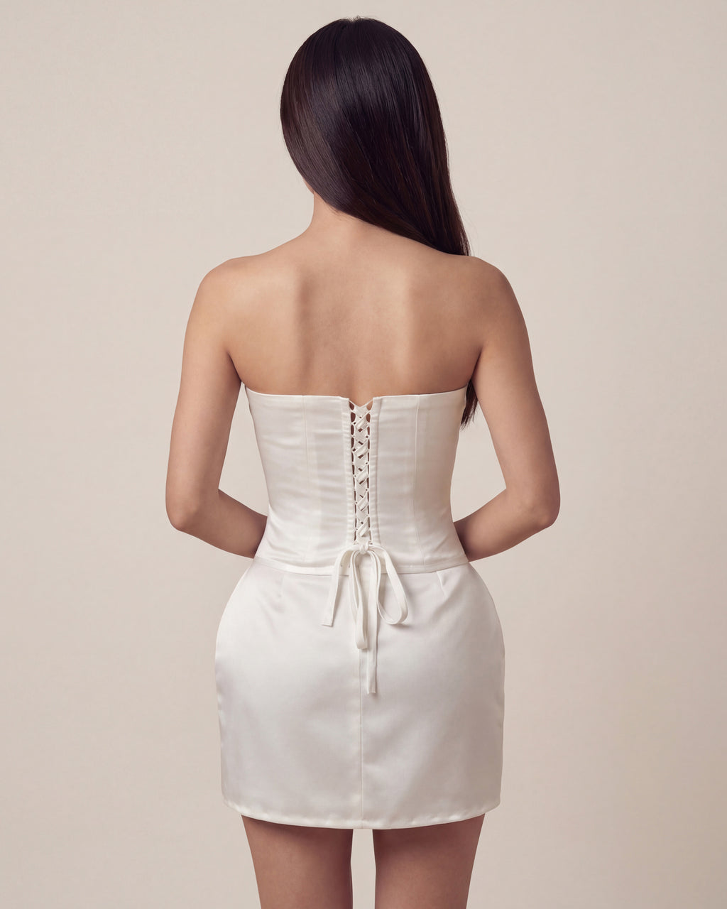Seville Mini Skirt | Duchess Satin High Waisted Mini
