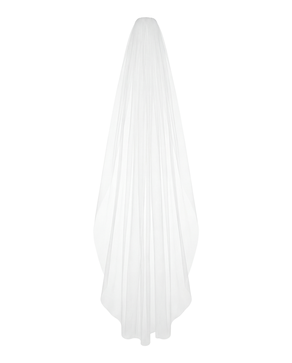 Long Veil | Floor Length Single Tiered Tulle Veil