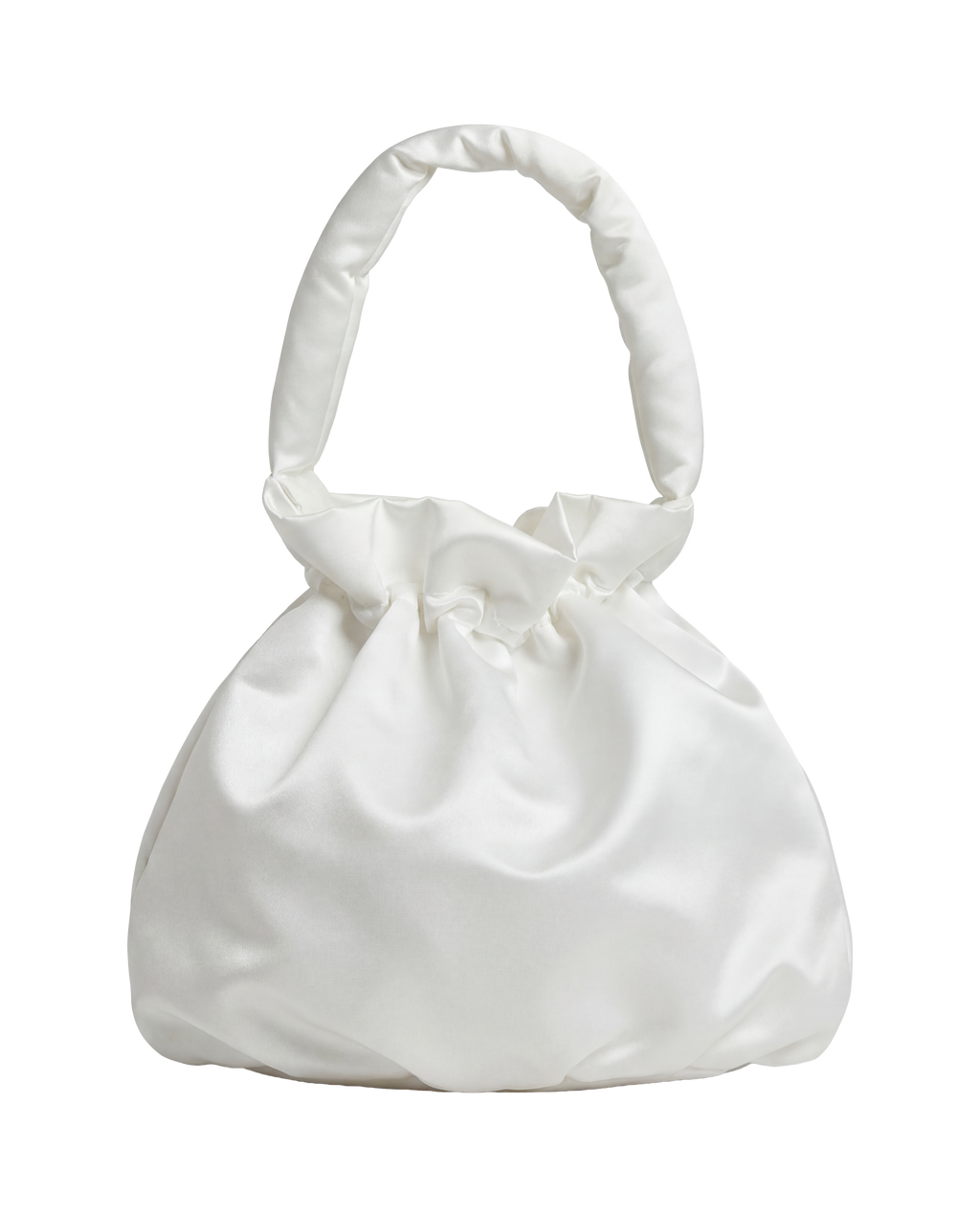 Mini Bubble Bag | Duchess Satin Gathered Hand Bag