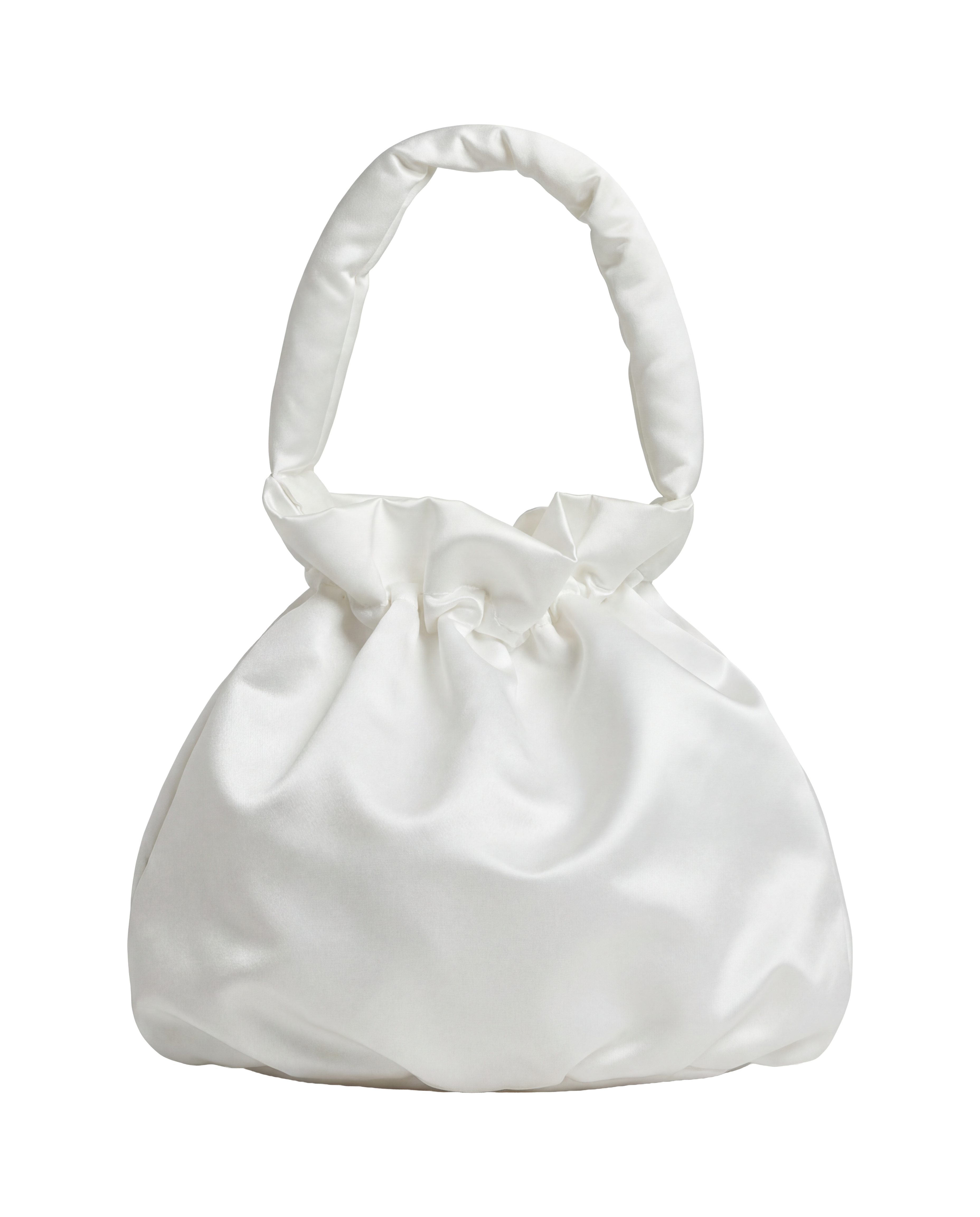 Mini Bubble Bag | Duchess Satin Gathered Hand Bag