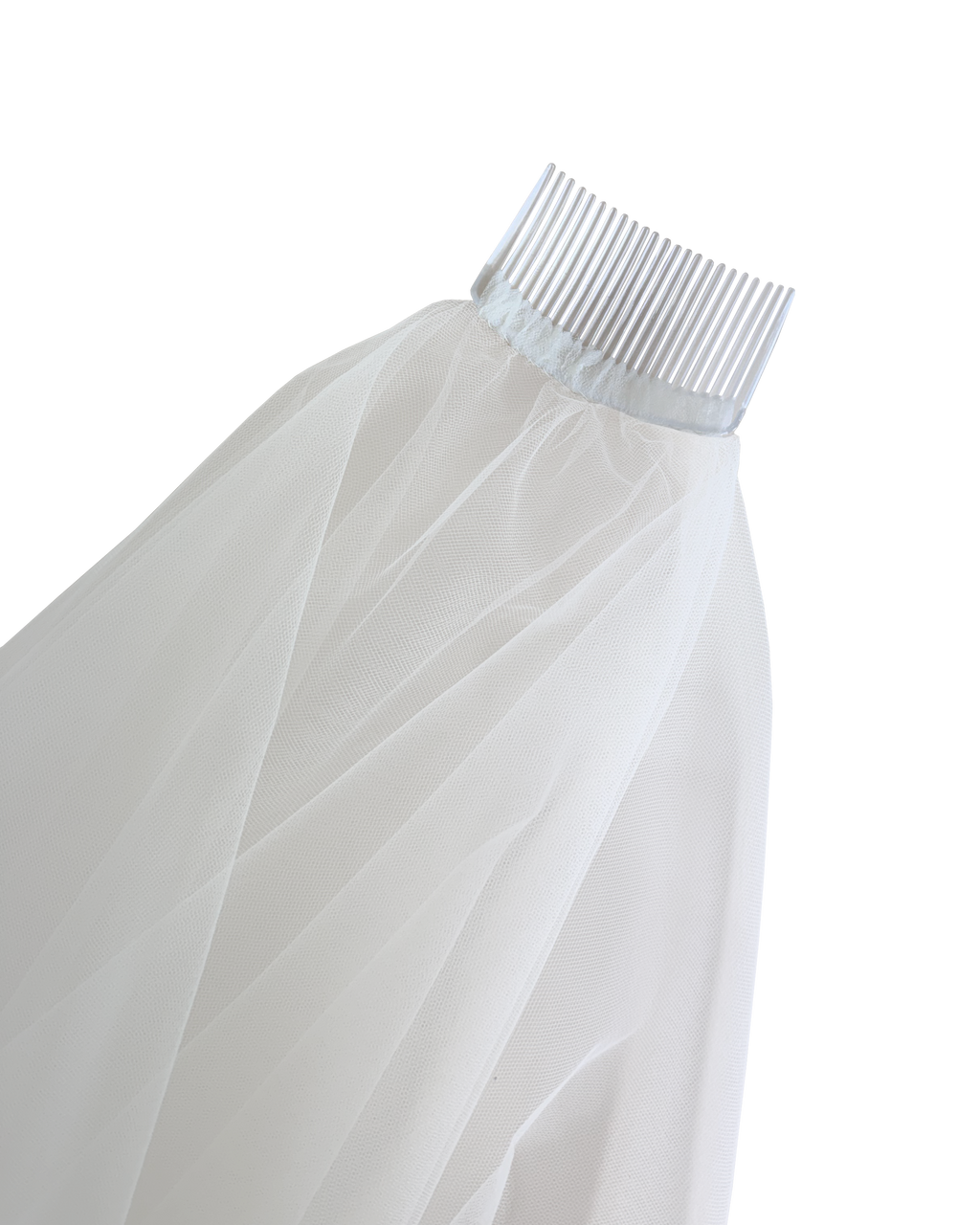 Long Veil | Floor Length Single Tiered Tulle Veil